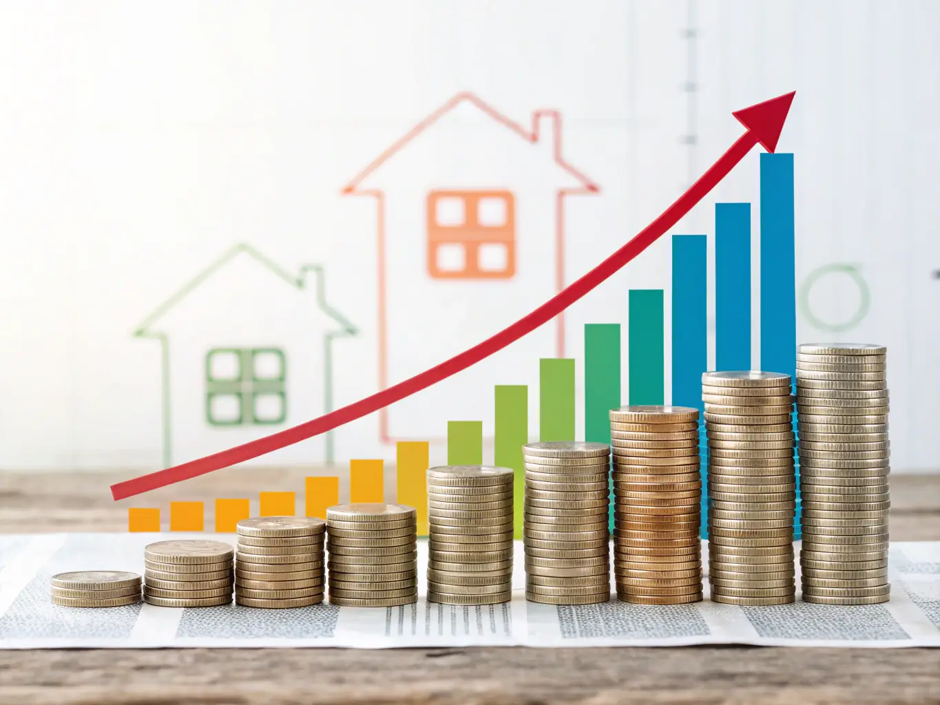 A graph showing potential profit increase with rent-to-own compared to a traditional sale. The graph should visually represent the financial benefits.